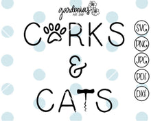 Load image into Gallery viewer, Corks and Cats SVG Cut File
