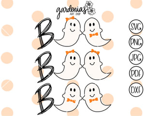 Boo with Ghosts SVG Cut File