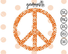 Load image into Gallery viewer, Flower Peace Sign SVG Cut File
