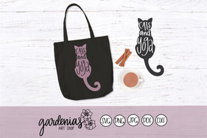 Cat and Yoga SVG Cut File