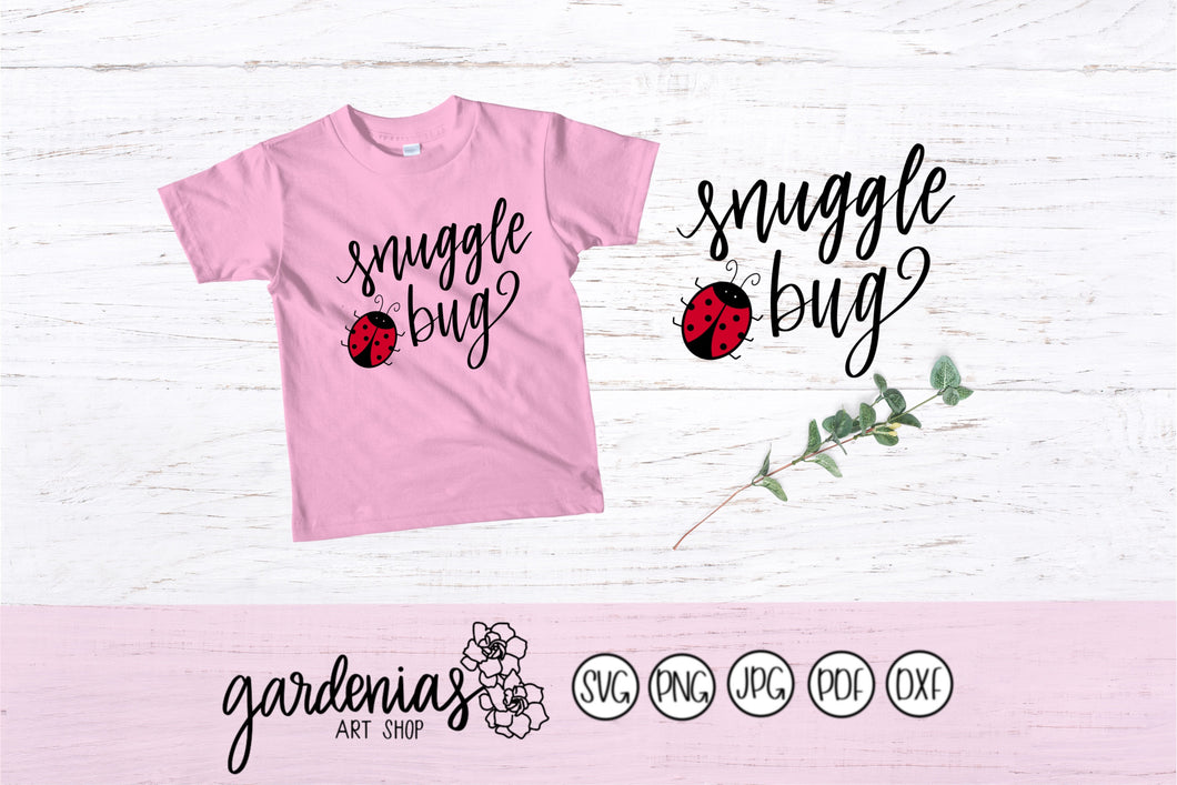 Snuggle Bug Ladybug SVG Cut File