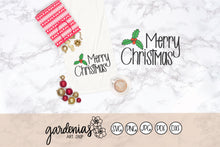 Load image into Gallery viewer, Merry Christmas with Holly SVG Cut File
