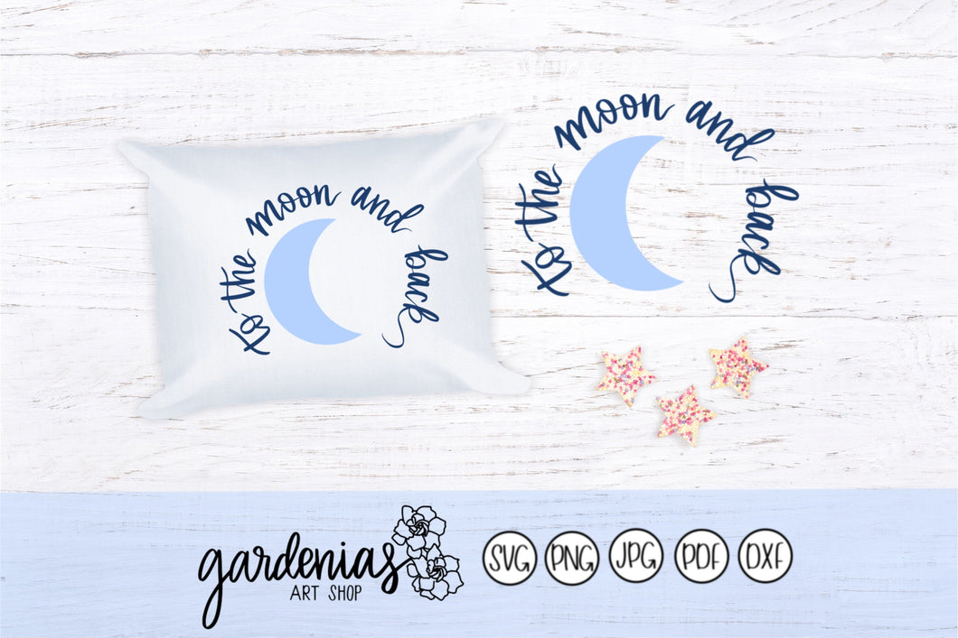 Moon and Back SVG Cut File