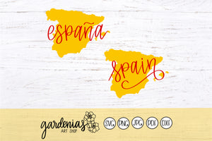 Spain España Map SVG Cut File