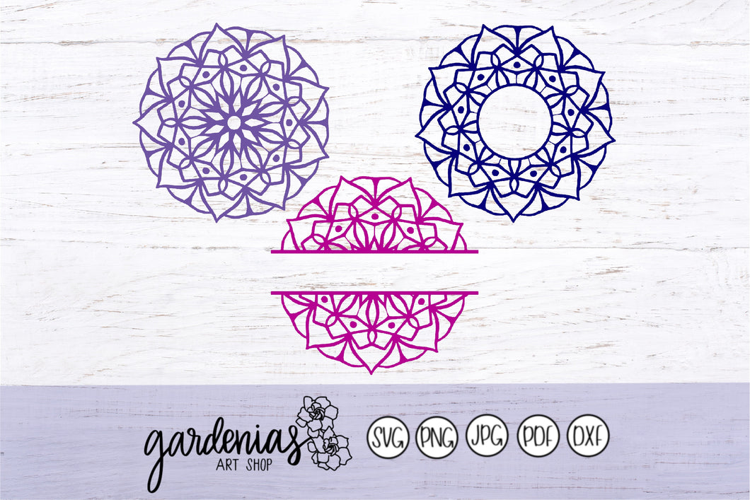 Mandala Monograms SVG Cut File