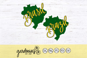 Brazil/Brasil Map SVG Cut File