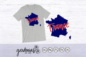 France Map SVG Cut File