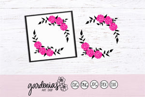 Flower Wreath SVG Cut File