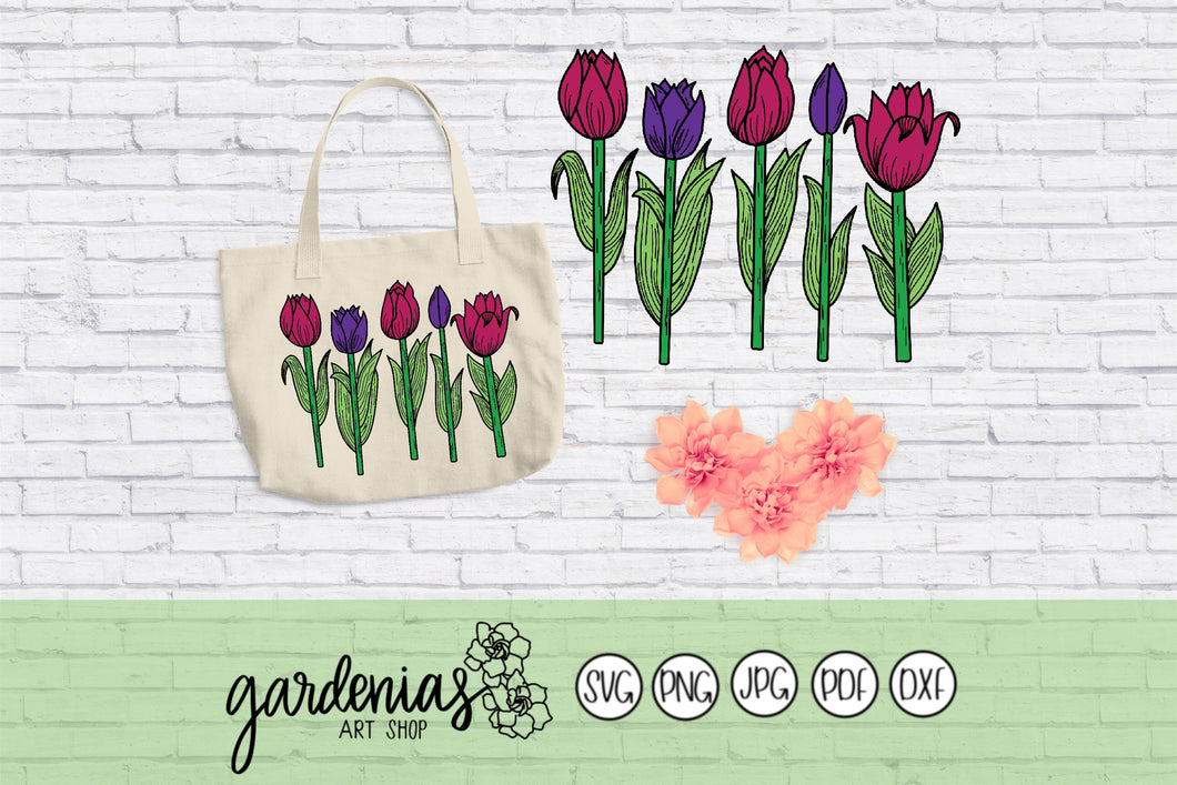 Tulips Bundle SVG Cut Files