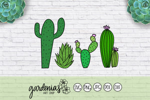 Cactus Succulents SVG Cut File