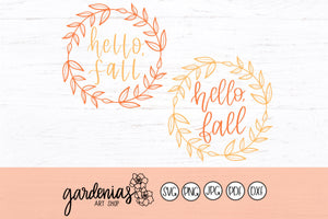 Hello Fall SVG Cut File