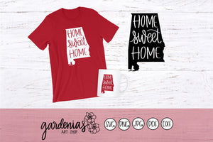 Alabama Home Sweet Home SVG Cut File