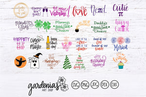 Holiday SVG Bundle Cut Files - Year Round Bundle SVGs