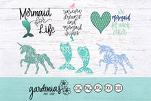 Load image into Gallery viewer, Mermaid Unicorn SVG Cut Files Bundle
