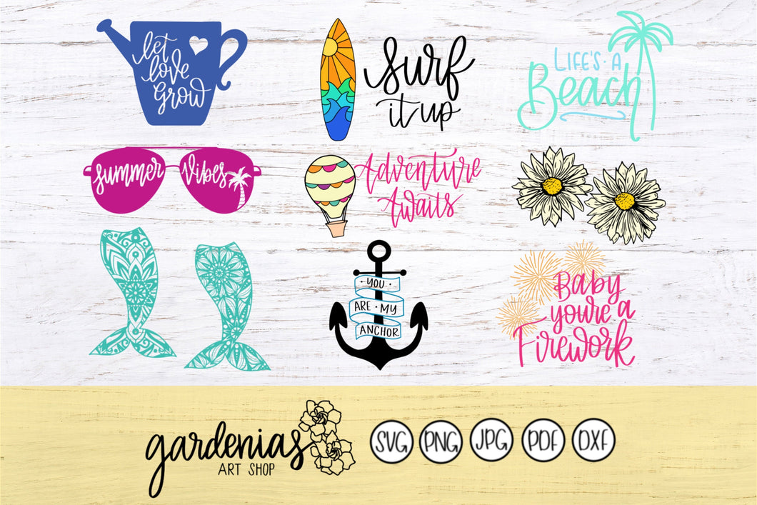 Summer SVG Bundle Cut Files