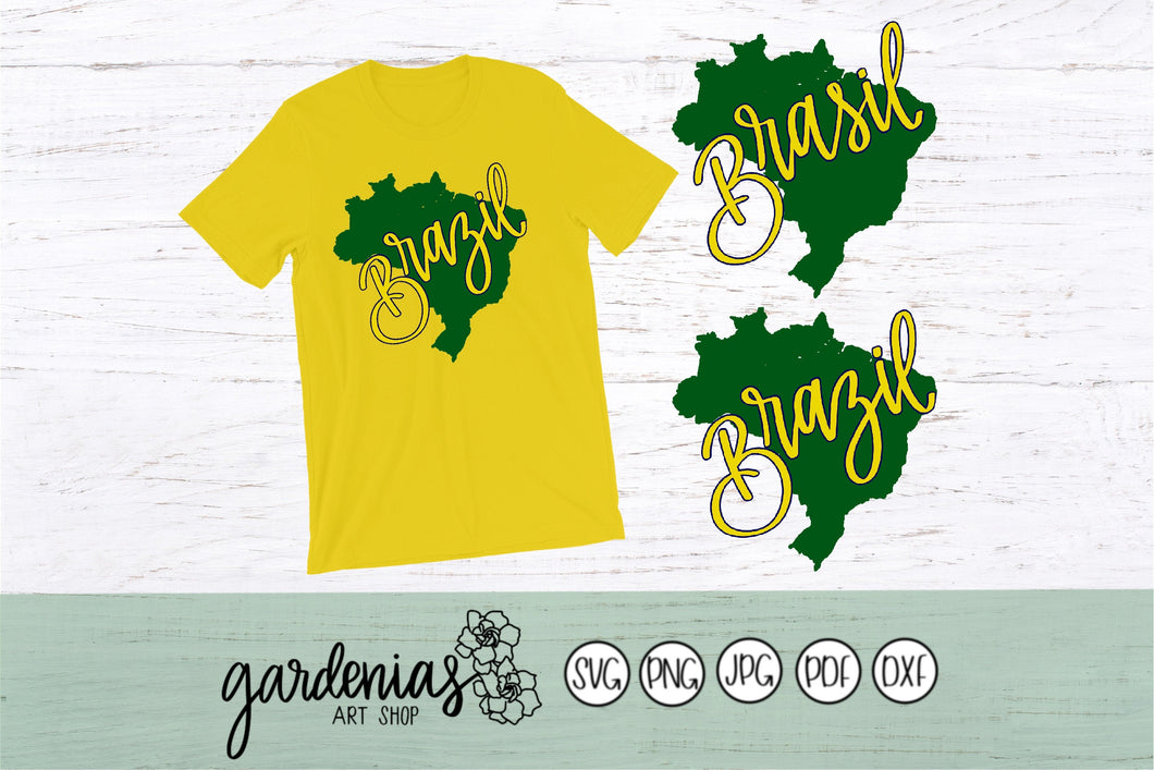 Brazil/Brasil Map SVG Cut File