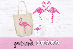 Flamingo Mandalas SVG Cut Files