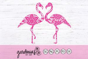 Flamingo Mandalas SVG Cut Files