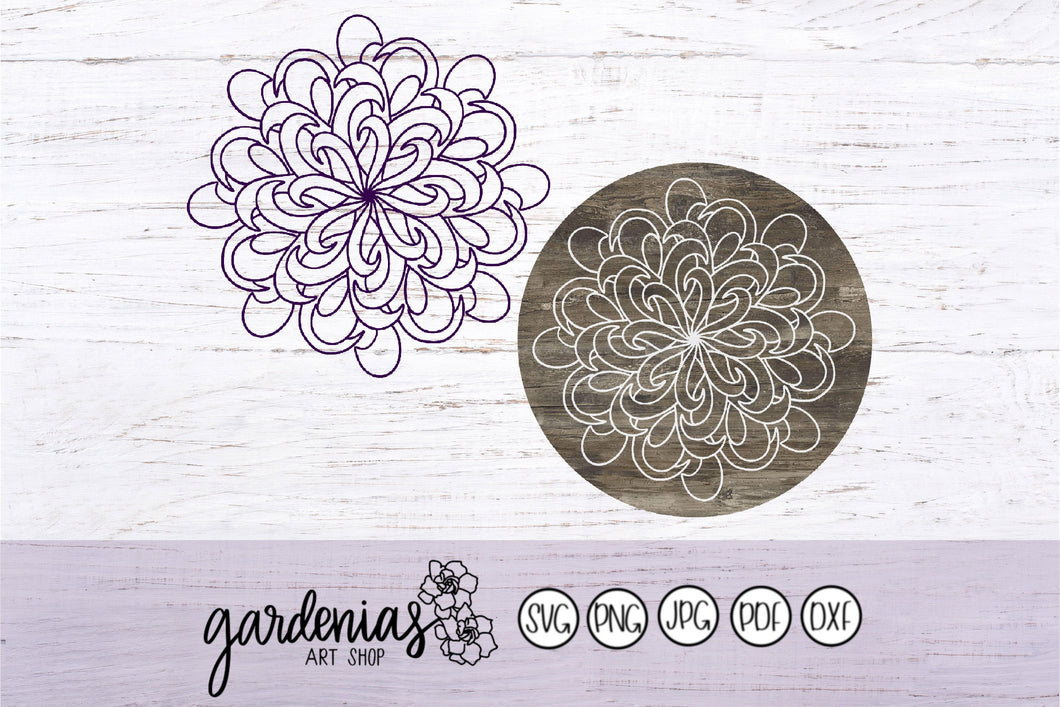 Mandala Circle SVG Cut File