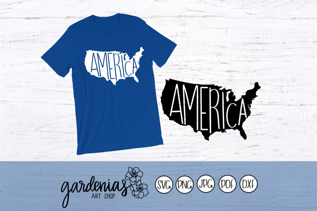 America Decal SVG Cut File