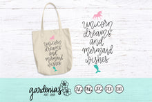 Load image into Gallery viewer, Unicorn Dreams and Mermaid Wishes SVG Cut File
