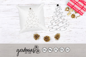 Flourish Christmas Tree SVG Cut File