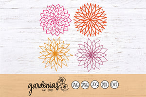 Simple Flower SVG Bundle Cut Files