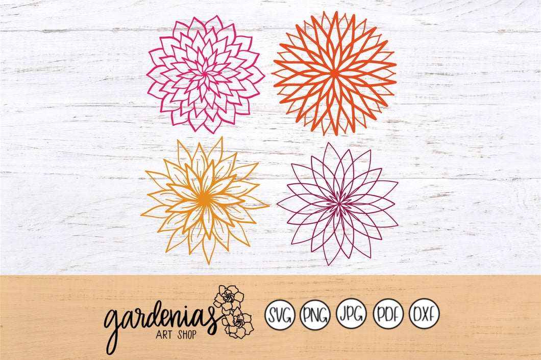 Simple Flower SVG Bundle Cut Files