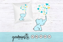 Load image into Gallery viewer, Baby Elephant with Hearts SVG Cut File
