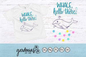 Whale Hello There SVG Cut File