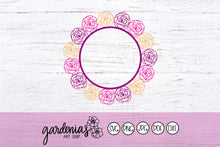 Load image into Gallery viewer, Rose Flower Wreath SVG Cut File
