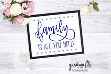 Load image into Gallery viewer, Family is All You Need SVG Cut File
