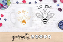 Load image into Gallery viewer, Bee Happy SVG Cut File
