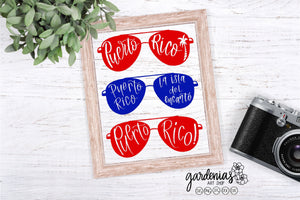 Puerto Rico Sunglasses SVG Cut Files