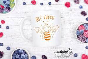 Bee Happy SVG Cut File