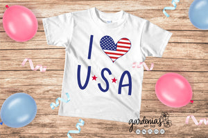 USA Flag Heart SVG Cut File