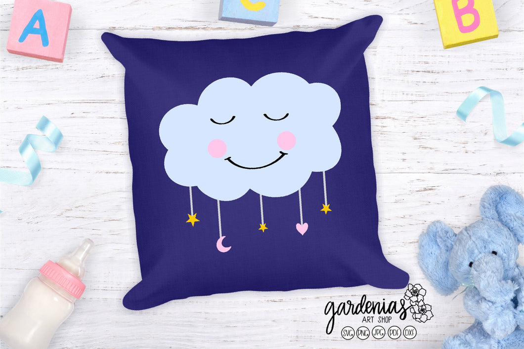 Sleeping Cloud SVG Cut File