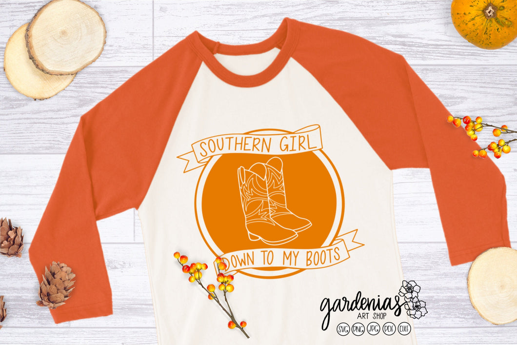 Southern Girl Down to My Boots SVG Cut File