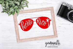 Puerto Rico Sunglasses SVG Cut Files