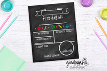 Load image into Gallery viewer, First Day of School Board Template SVG Cut File
