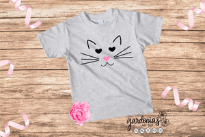 Cat with Heart Eyes and Heart Nose SVG Cut File