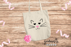 Cat with Heart Eyes and Heart Nose SVG Cut File