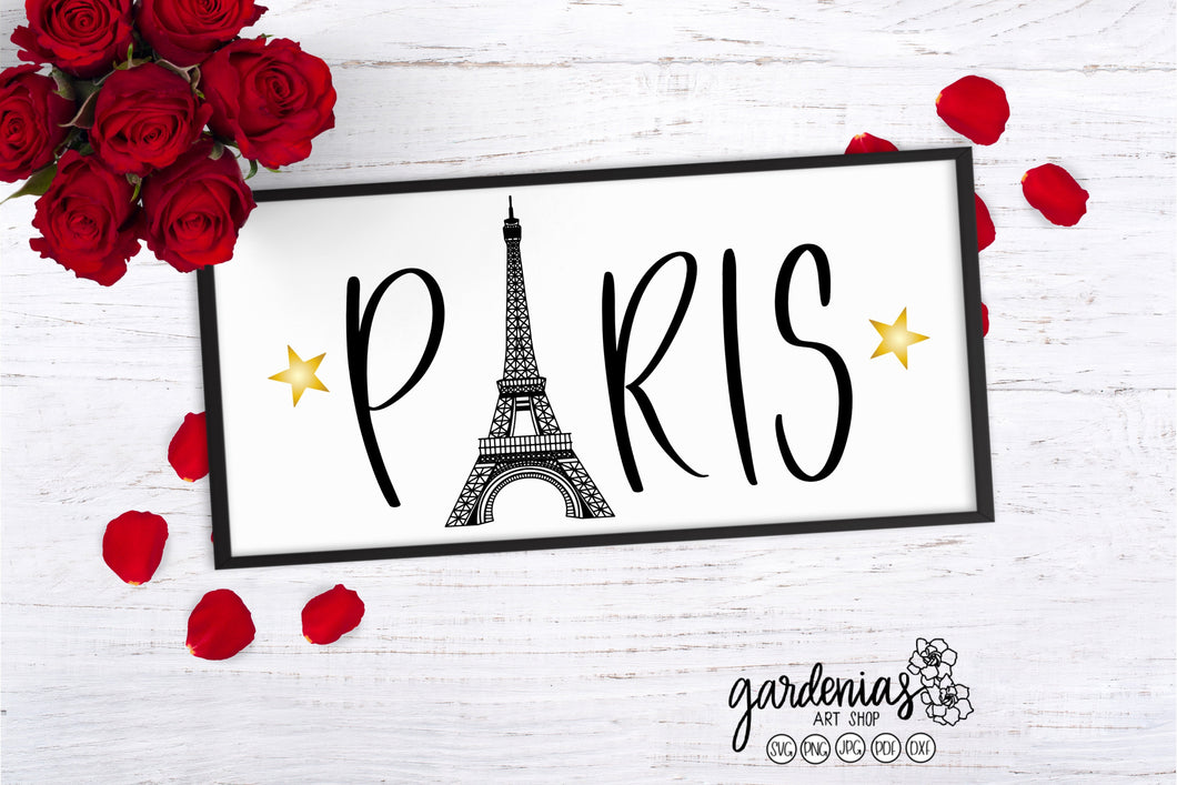 Paris Eiffel Tower SVG Cut File