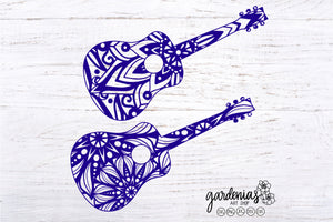 Guitar Mandalas SVG Cut File